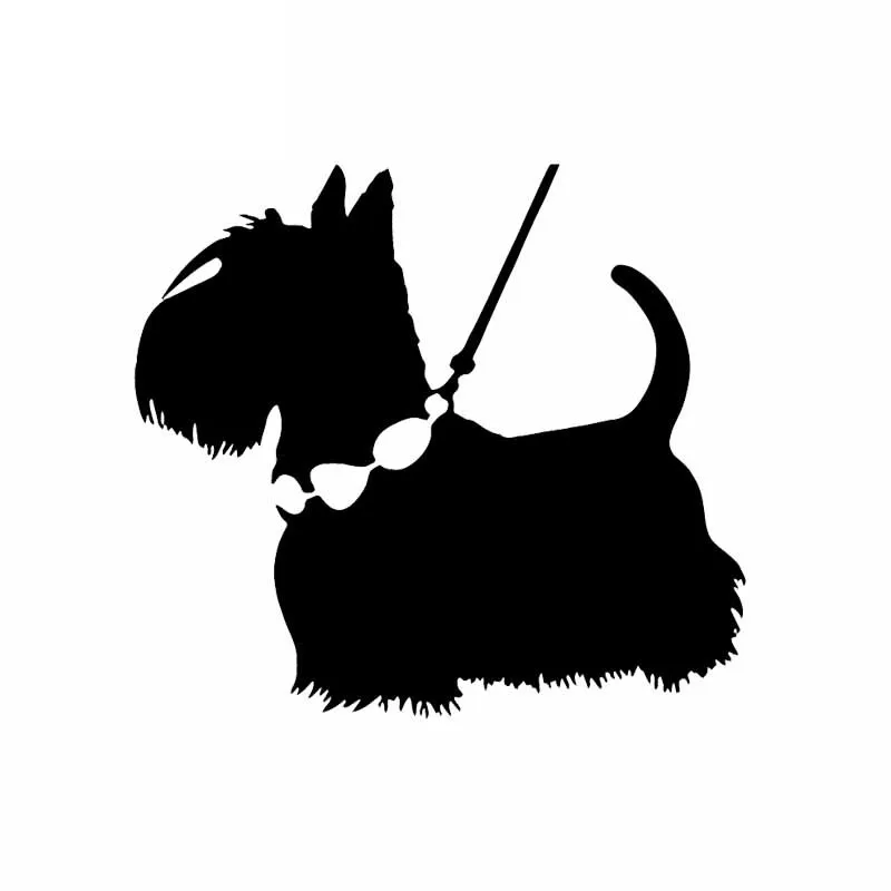 Car Sticker Cute Scottish Terrier Dog Puppy Pet Animal PVC Decal Car Accessories Sticker Creative Black/White, 14cm*13cm