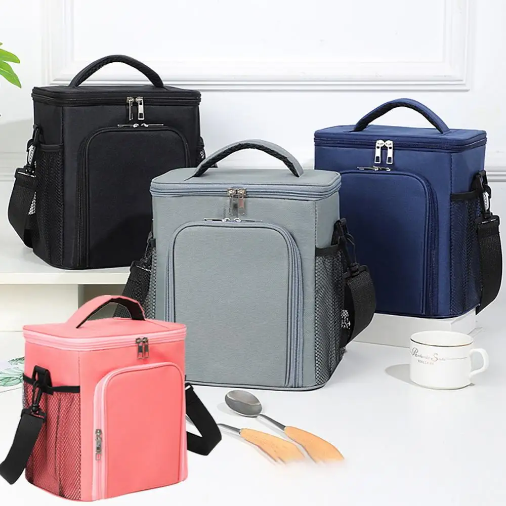 Insulated Lunch Bag Cooler Bag Waterproof Portable Rice Bags Thermal Bag for School Office Large Capacity Bilayer Bento Pack