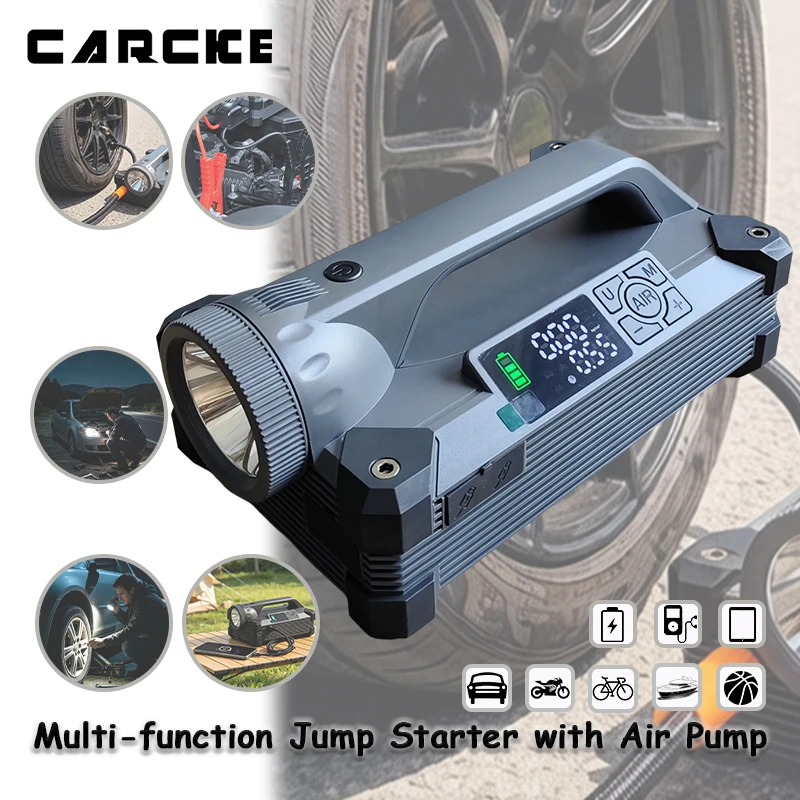 Car Jump Starter Power Emergency Booster Starting Device Portable 150PSI Electric Air Heavy Duty Truck Jump Starter Car Repair
