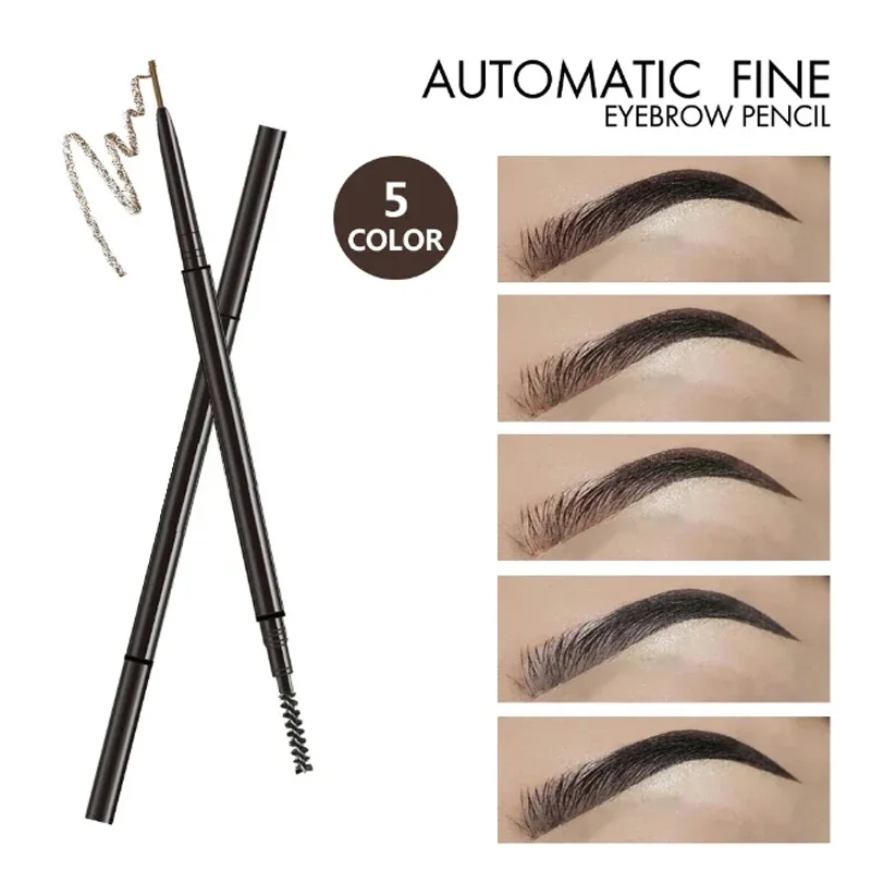 Dual Ended Automatic Eye Brow Tint Cosmetics Natural Long Lasting Paint Tattoo Eyebrow Waterproof Black Coffee Eyebrow Pencil