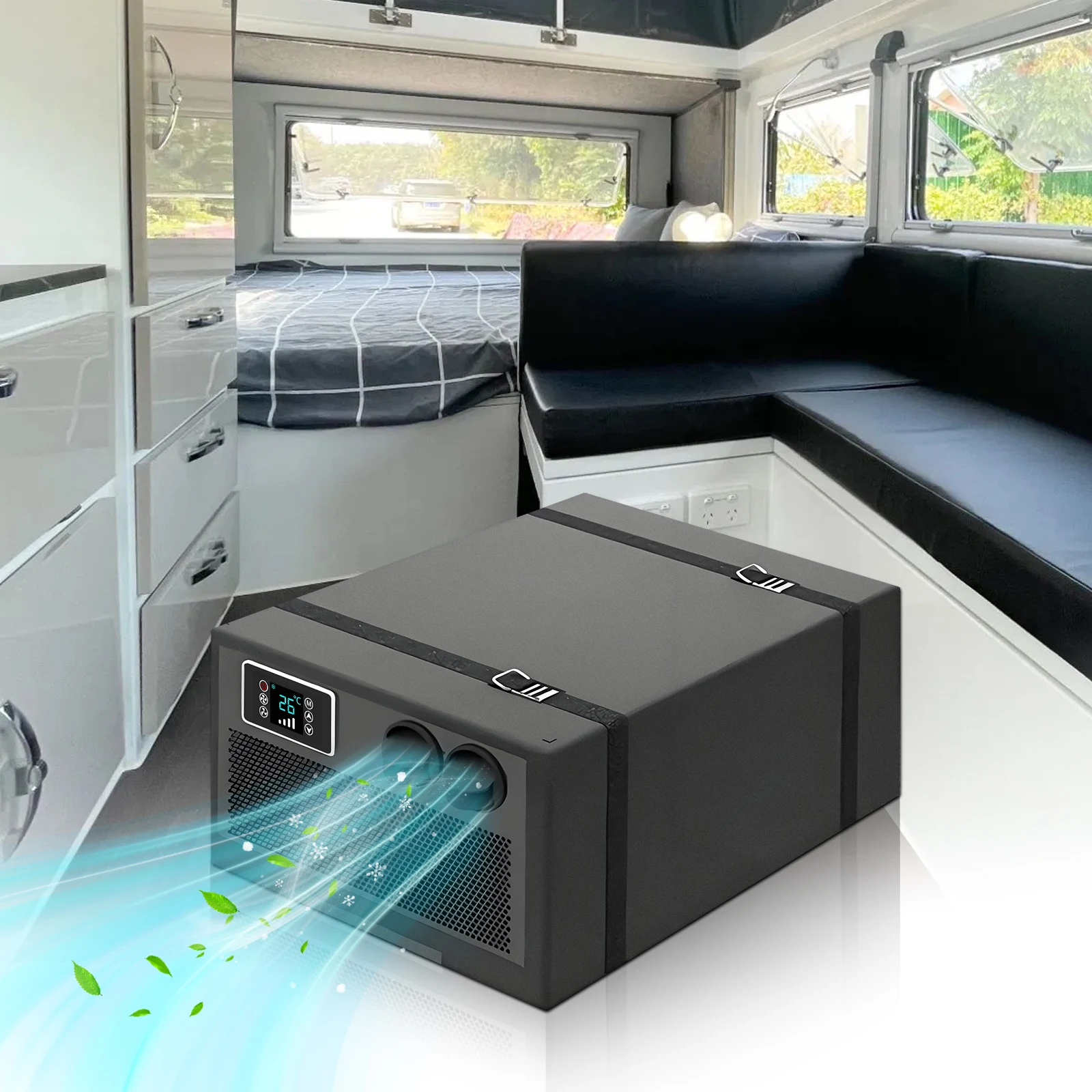 Treeligo 24V RV Embedded Electric Truck 10500BTU Hidden RV Air Conditioner New Energy Portable Air Conditioner Camper
