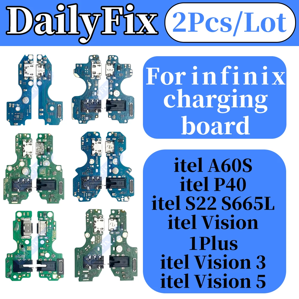 Suitable for Infinix ITe Series, Itel A60S, P40, S22, Vision1 Plus, Visio 3, Vision 5 mobile phone bottom charging small board,