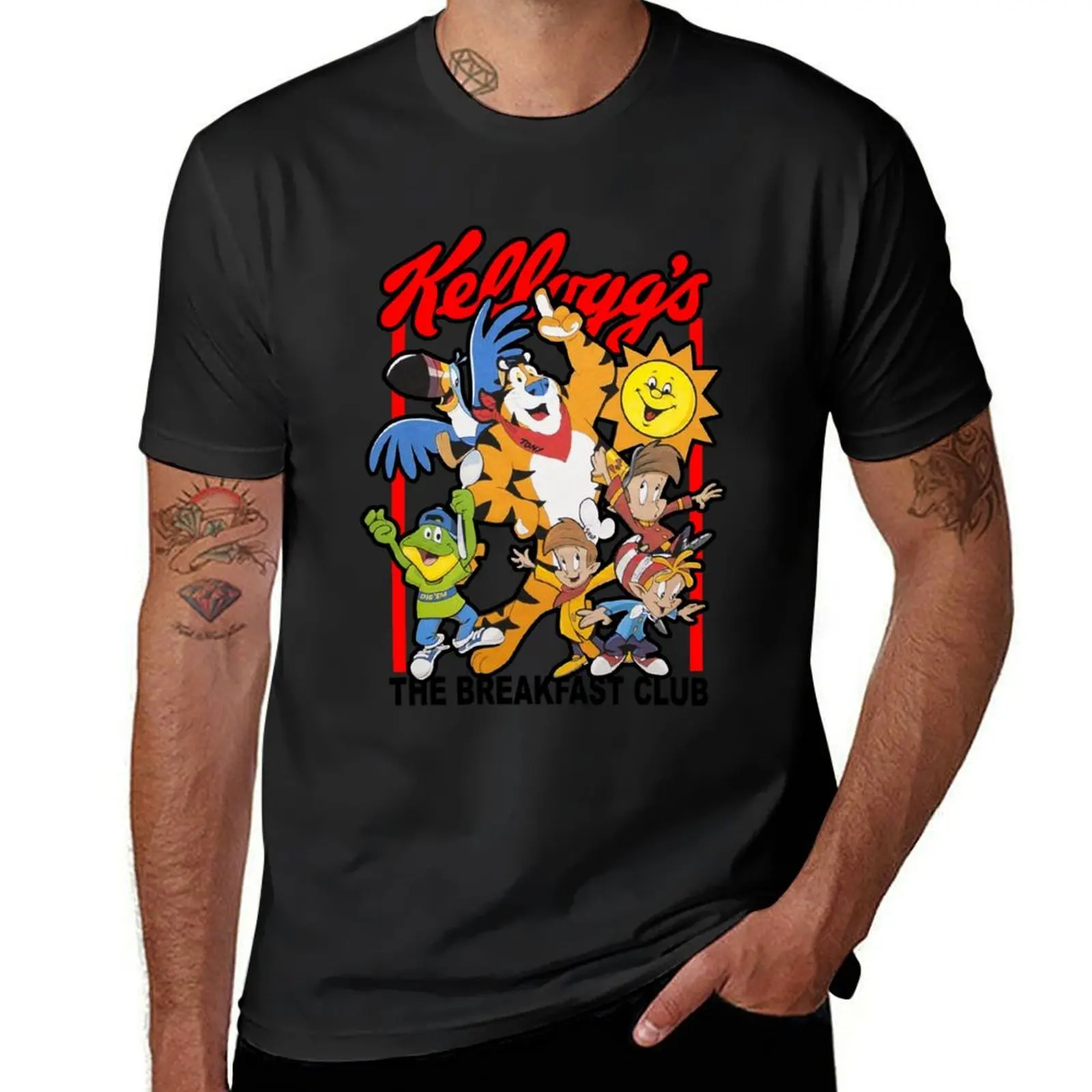 Kelloggs The Breakfast Club Cereal Character Mens Tee T-Shirt anime funnys blanks aesthetic clothes fitted t shirts for men