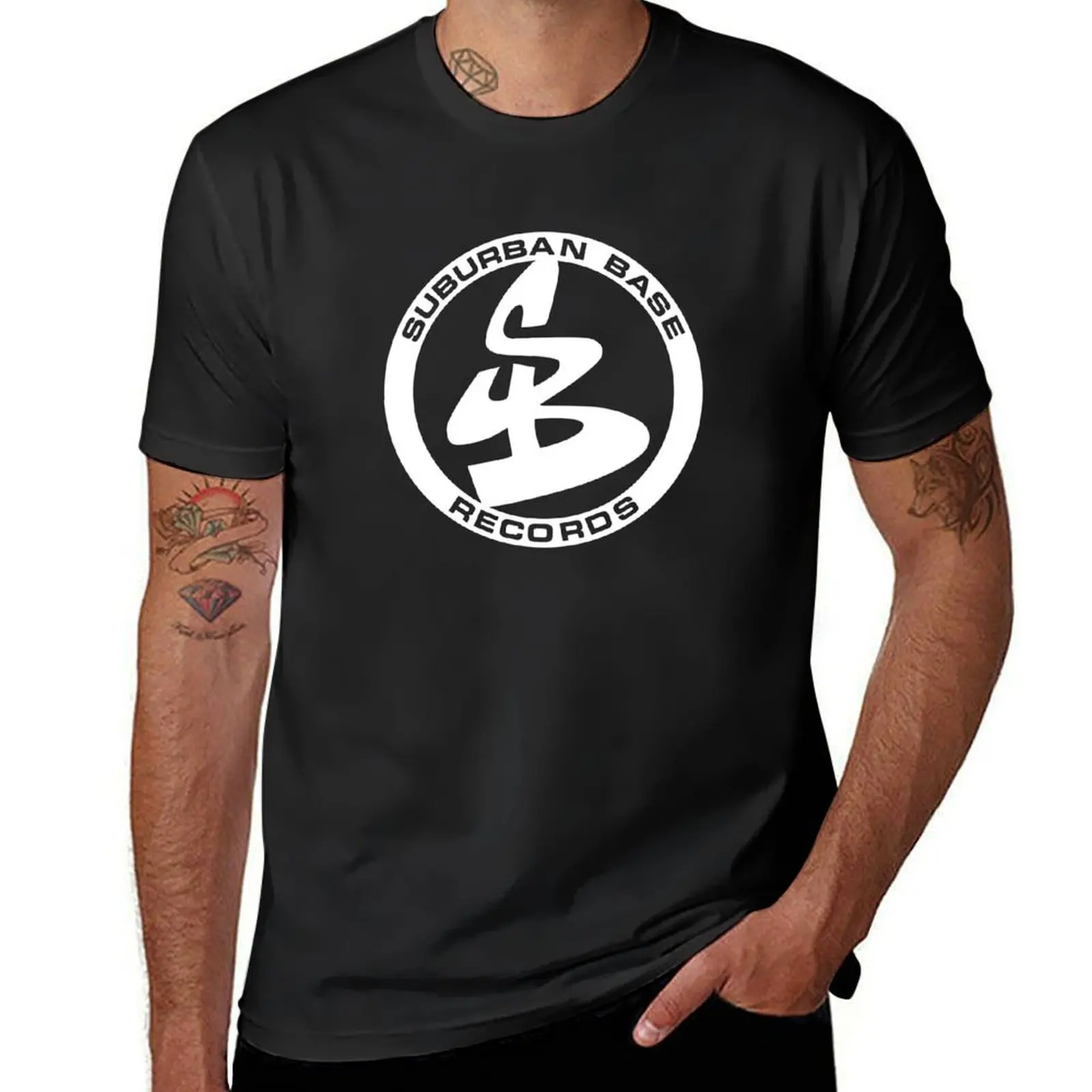 Suburban Base Records - Drum And Bass Label T-Shirt funnys cute tops mens graphic t-shirts