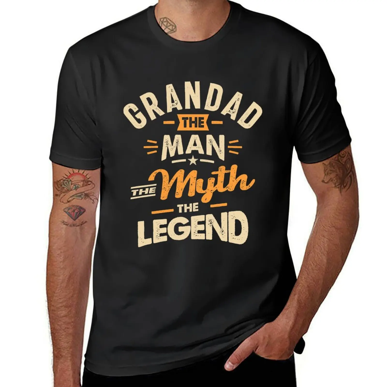 Grandad The Man Myth Legend - Mens Funny Dad and Grandpa T-Shirt aesthetic clothes for a boy customizeds mens workout shirts