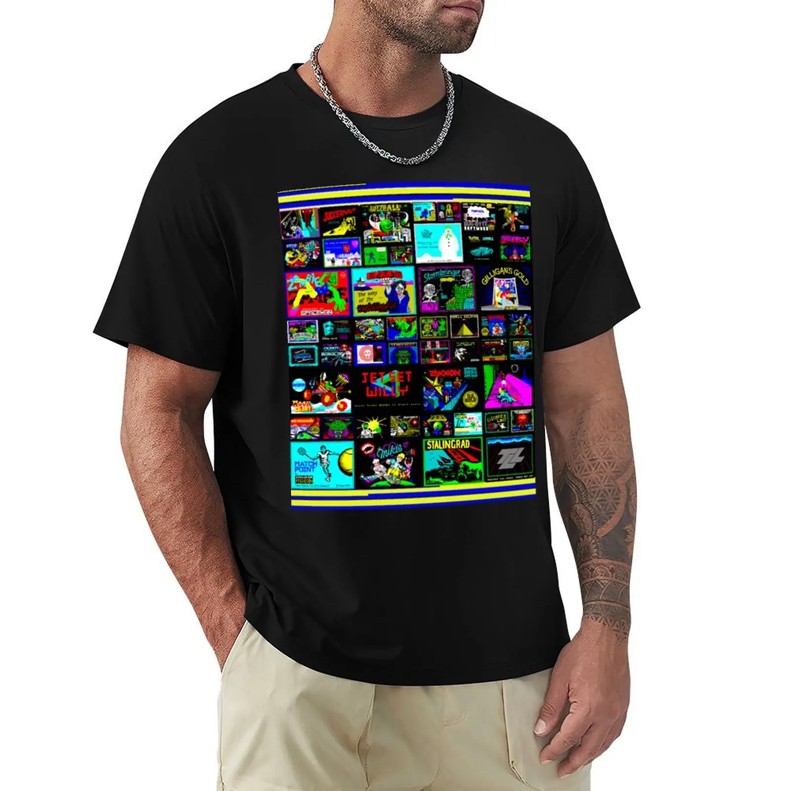 ZX Spectrum T-Shirt Game Loading Screens Part I T-Shirt cute clothes Blouse oversizeds hippie clothes mens funny t shirts