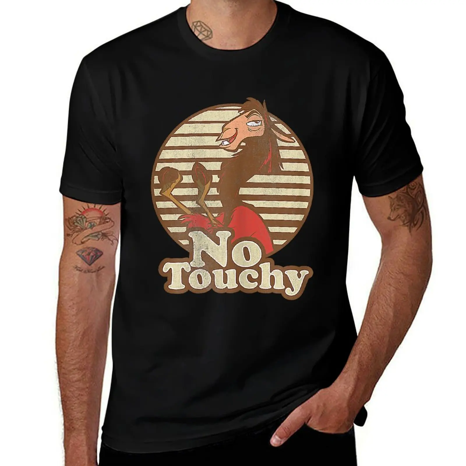 Emperor_s New Groove Kuzco Llama No Touchy T-Shirt anime t shirts oversizeds funny meme t-shirts t shirt men 100℅ cotton