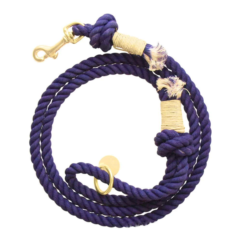 dog collar Wholesale Customized Multiple Color Durable Cotton Rope Dog Leash and Collar Set