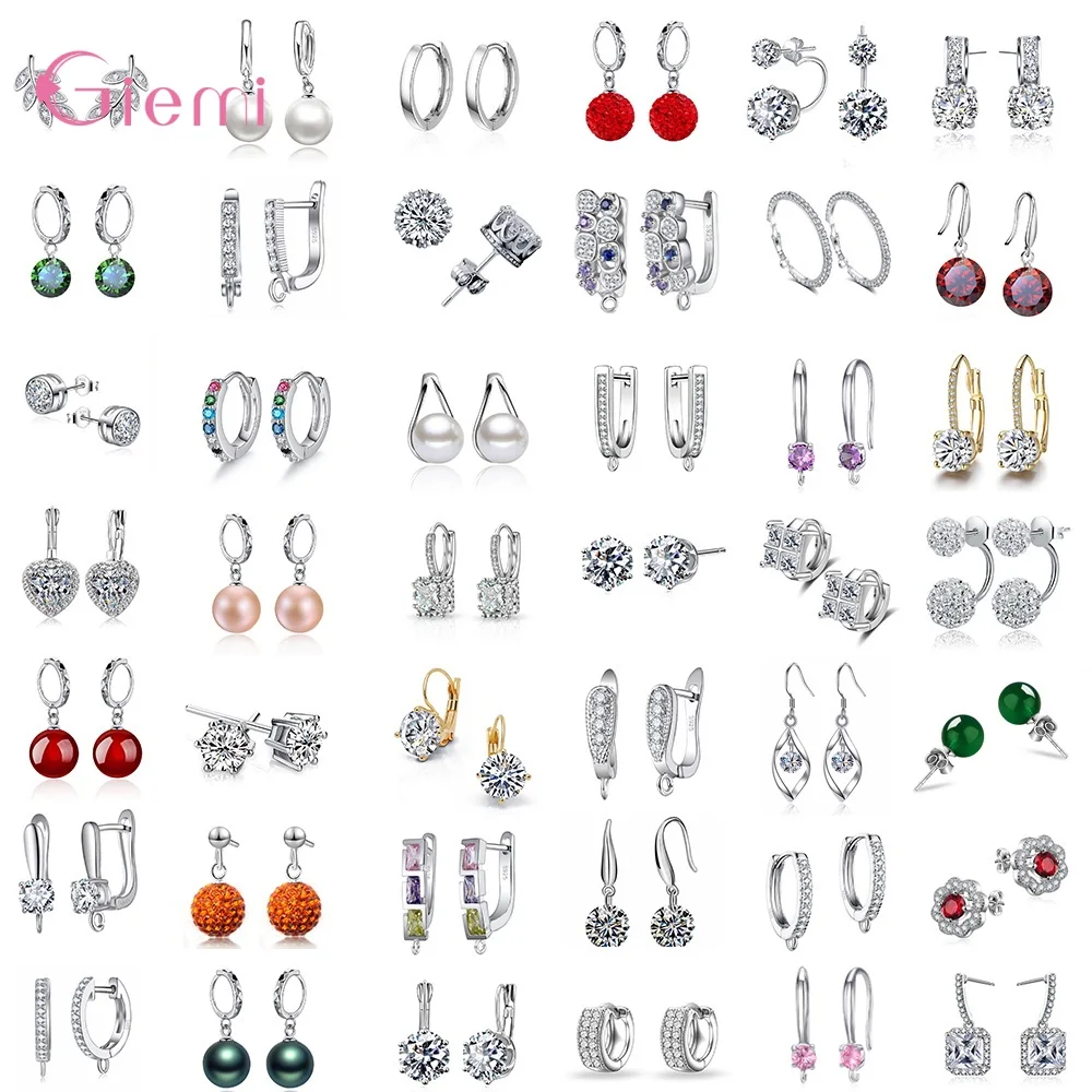 Modern Design 925 Silver Earrings Jewelry Sets For Women Girls Wedding Multiple Style Jewelry Accessory In One Set
