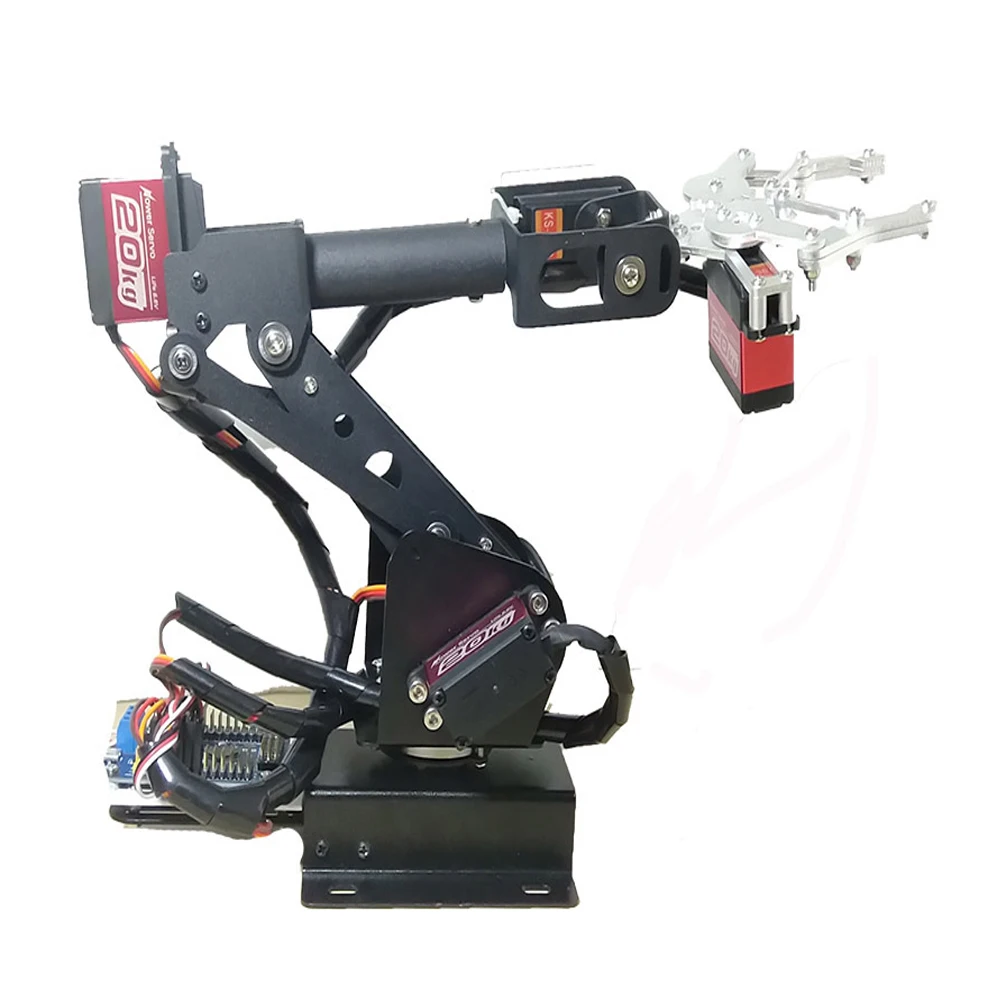 Ps2 Control 6 DOF Robotic Arm Gripper Claw STEAM Manipulator For Arduino STM32 Robot with 6pcs Servo Programmable Robot DIY Kit