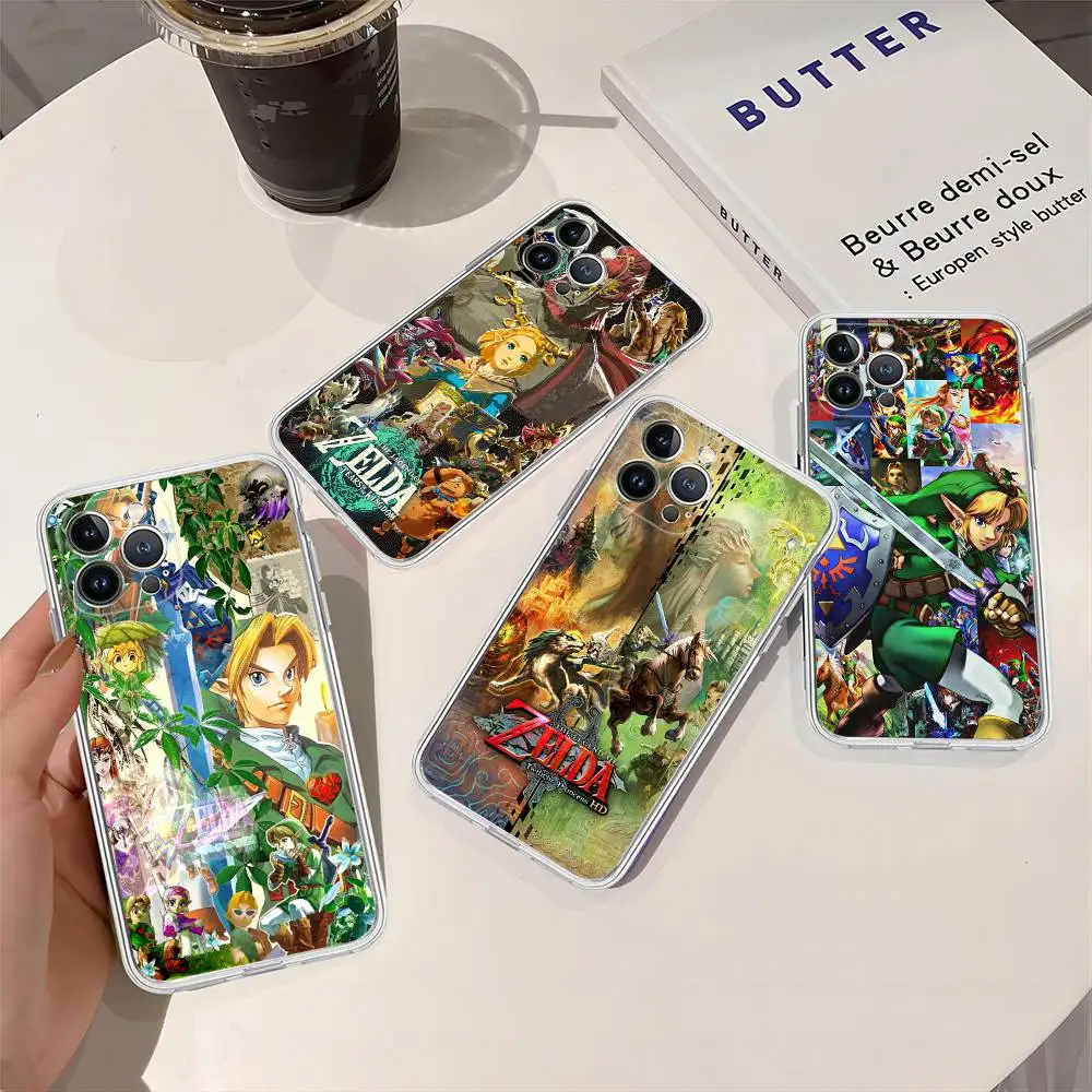 GAME The Legend Of Zelda Phone Case For IPhone 17 16 15 14 Plus 13 12 11 Pro Max Transparent Shockproof Cover