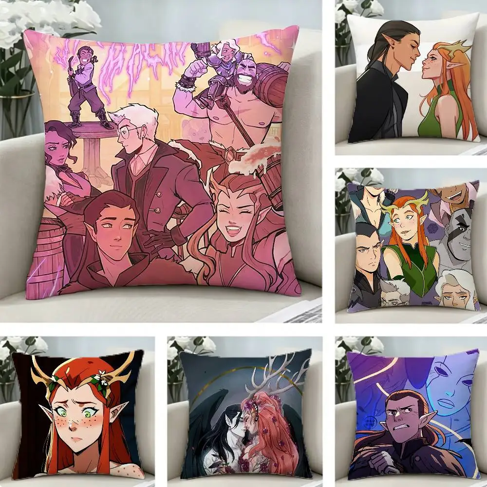 COOL T-The Legend of Vox Machina   Pillow Case Pattern Printed Pillowcase For Living Room Sofa Cushion Cover