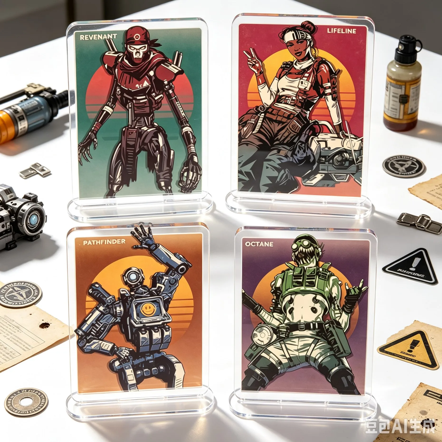 15CM Model Action Figure Peripheral Collection Acrylic Stand Model Decorations Anime Apex Gifts High Definition Images Keychain