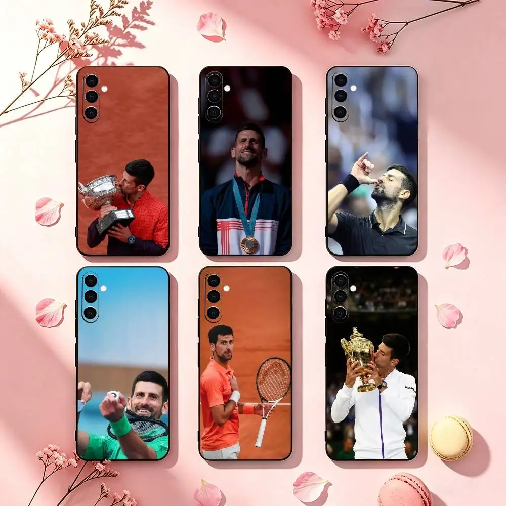 Novak D-Djokovic Tennis Legend Phone Case Black Silicone Soft For Samsung Galaxy A73,A72,A71,A70,A53,A52,A51
