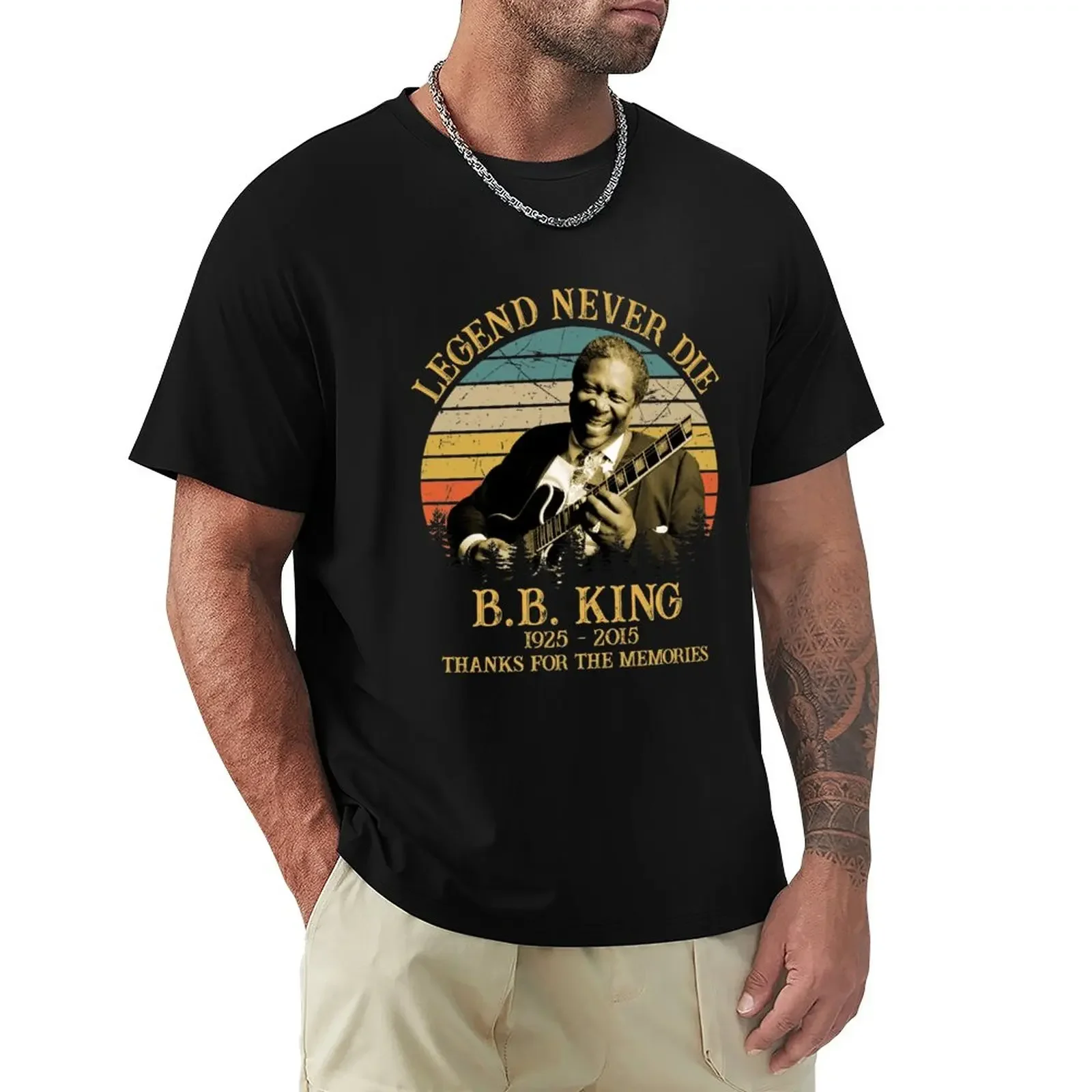 Legend Never Die Retro BB King Thanks For Memories T-Shirt shirts graphic tee anime tshirt men t shirt