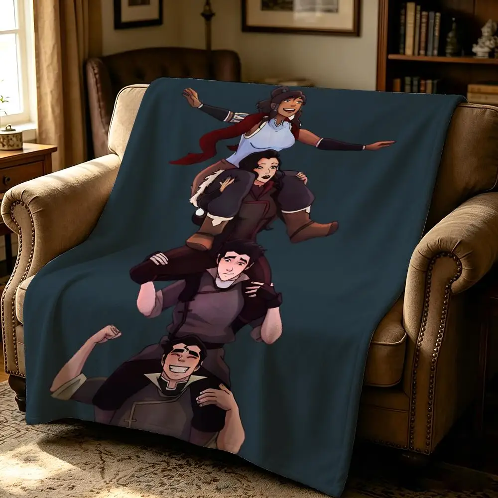 anime T-The Legend Of Korra-a Throw Thick Comfort Flannel Quilt, Multi-scene Use Indoor Outdoor Daily Nap