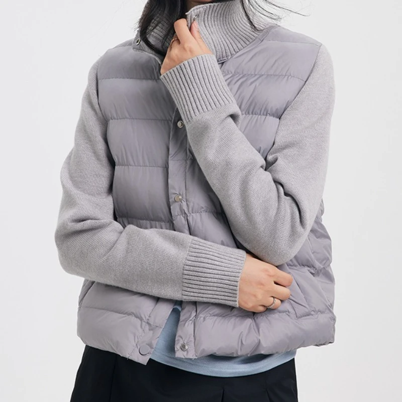 Autumn and Winter Cotton-padded Jacket Short Stitching Warm Design Women's Casual Coat