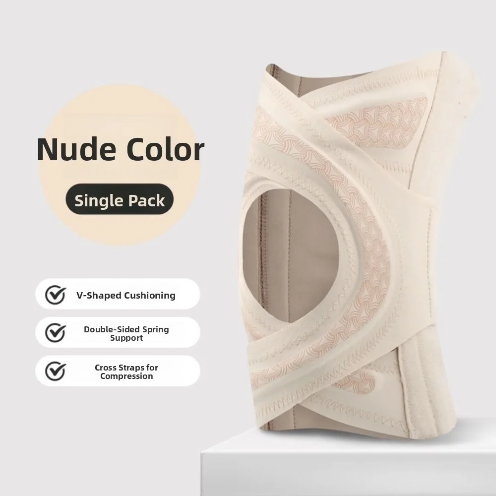 Thin Design Sports Knee Pads Pressurized Elastic Cross Strap Knee Support Brace Meniscus Joint Support Compression Fit