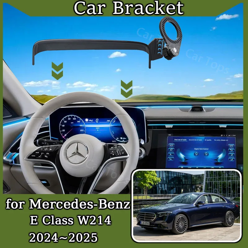 Car Mount for Mercedes-Benz E Class W214 2024 2025 Screen Magnetic Mobile Phone Holder GPS Bracket Gravity Stand Accessories