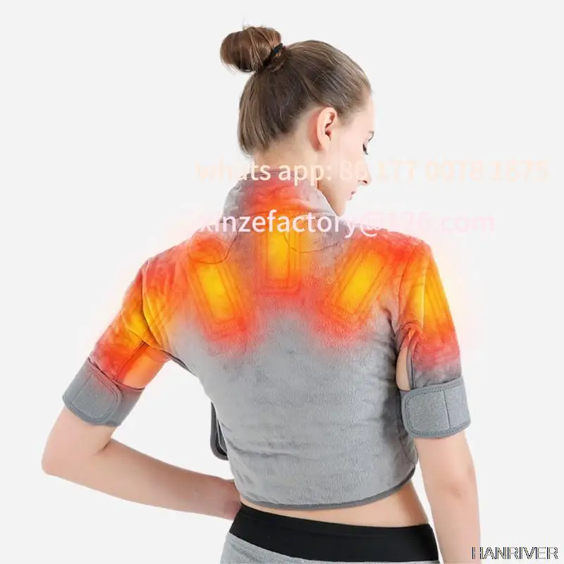 Customizable Charging And Heating Shoulder And Neck Hot Compress Moxibustion Shoulder Warm Vibration Massager Home Cervical