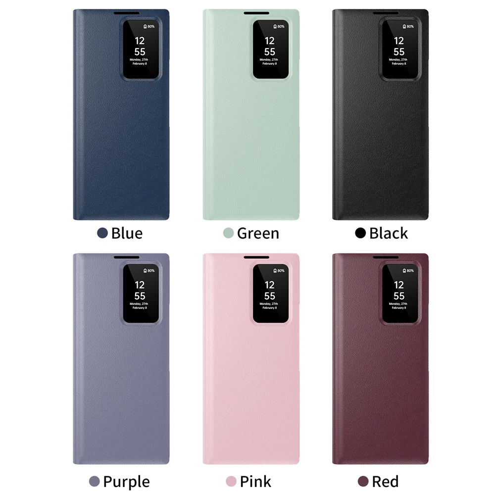 NEW APP Smart Window View Flip Cover For Samsung Z Fold7/6/5/4/3 Flip-free Answer Calls Sleep Awake Leather Cases
