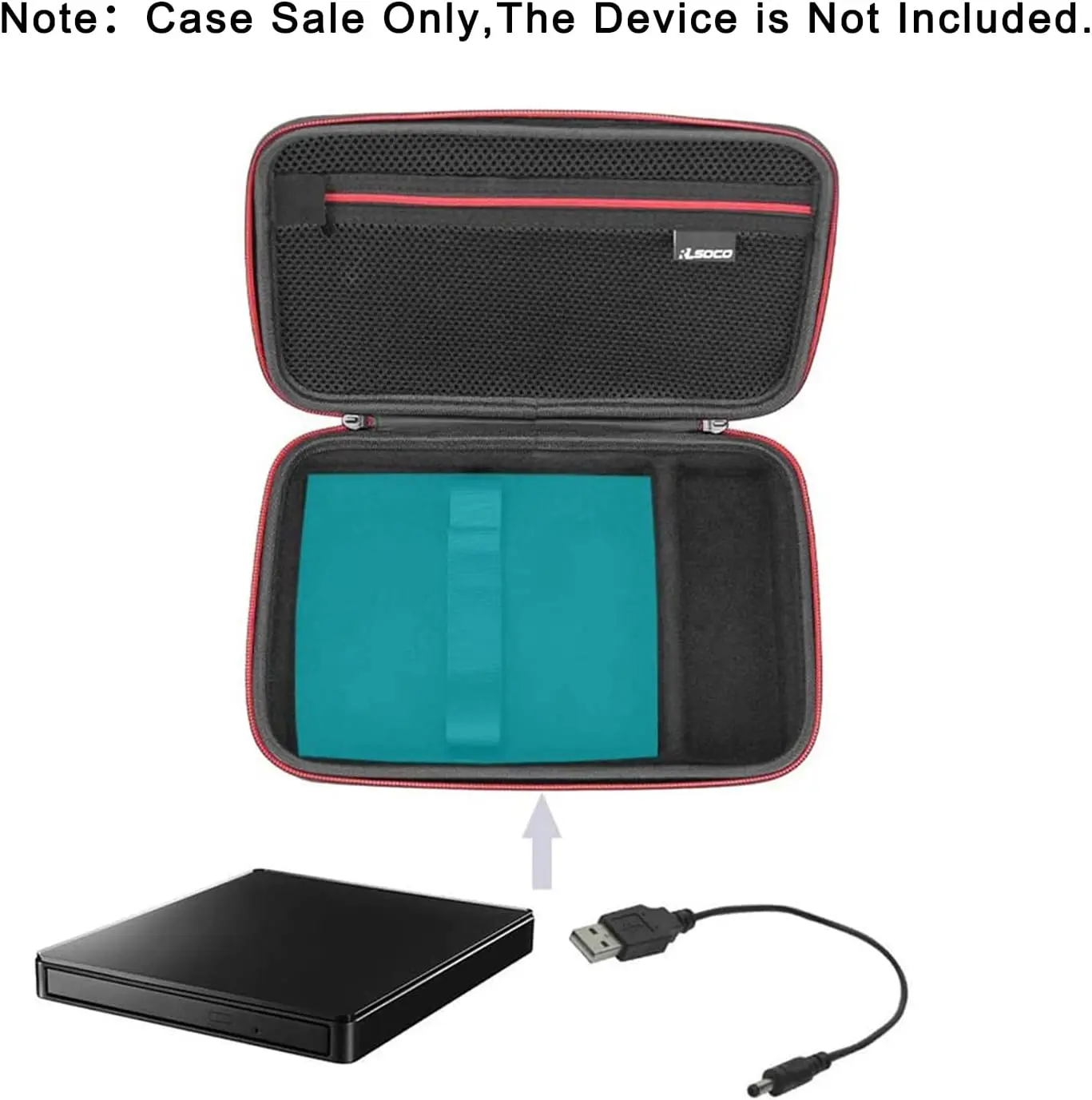 RLSOCO Case for CD/DVD External Drive Burner Reader Writer Player,Fits for LG,Dell,ASUS,Verbatim,HP,aelrsoch,Hitachi LG and More