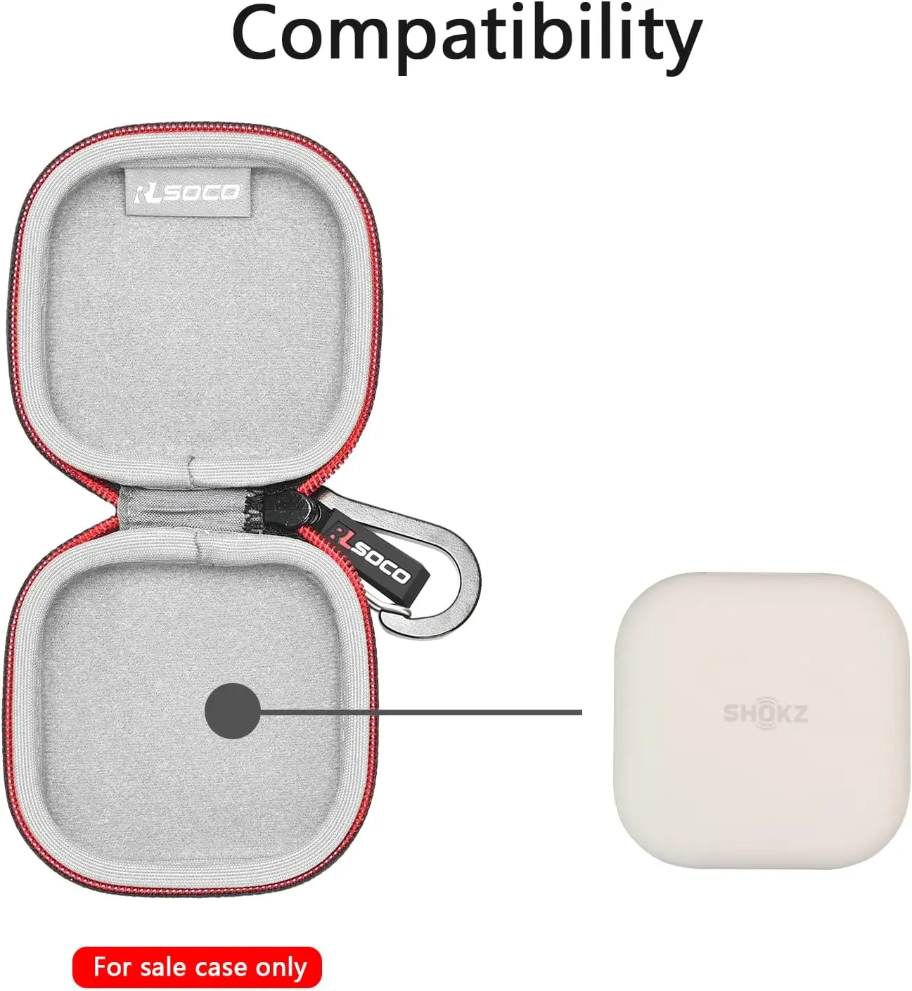RLSOCO Hard Case for Shokz New OpenFit 2/OpenFit Air/OpenFit/OpenFit 2+ Open-Ear Headphones True Wireless Bluetooth Earphones
