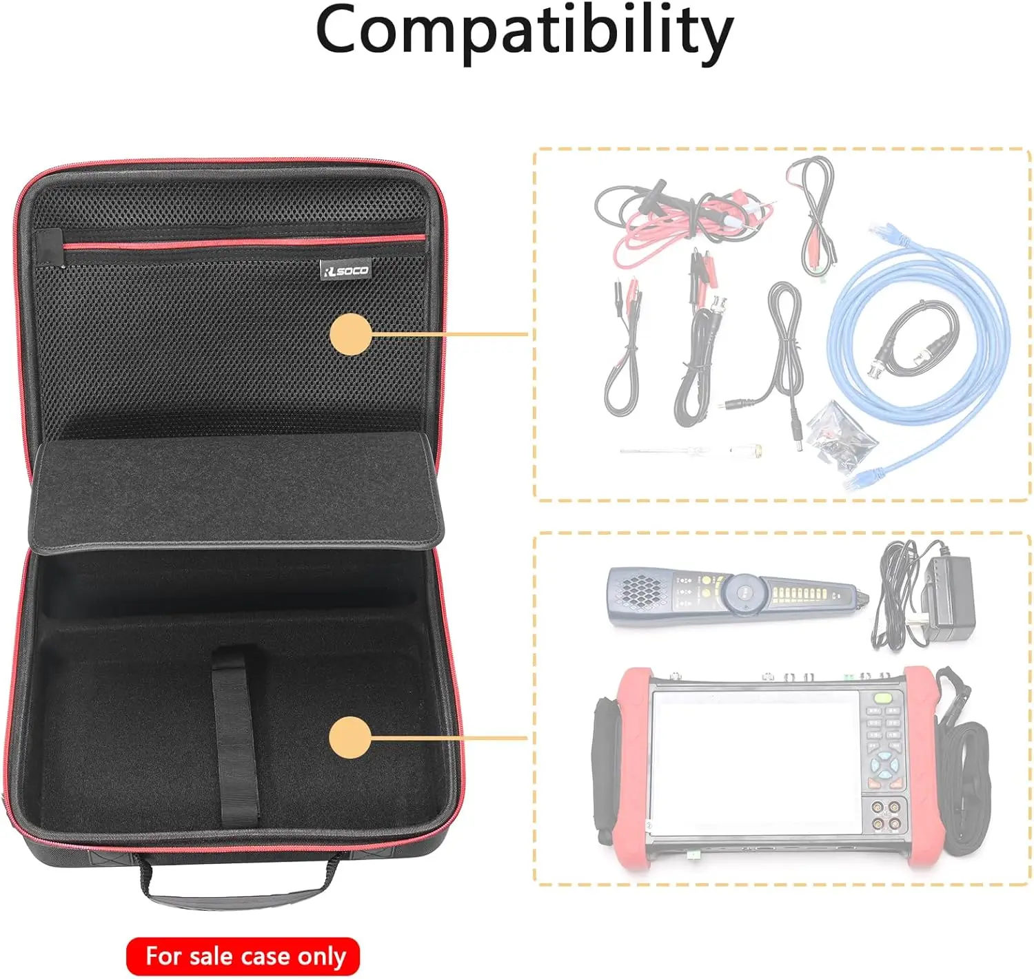 RLSOCO Case for WANLUTECH/Rsrteng/RAINLEOTI/EVERSECU/Triplett CCTV Camera Tester,Works With Rsrteng IPC-9800ADHS Pro/IPC-9800MOV