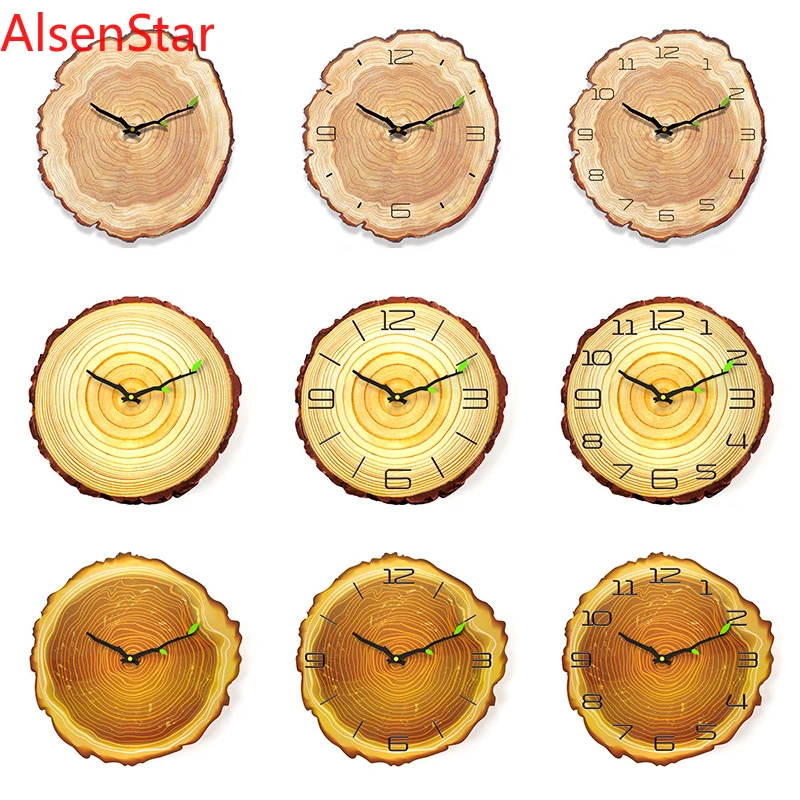 Vintage Wooden Wall Clock Modern Design Vintage Rustic Retro Clock Home Office Cafe Decoration Art Large Wall Watch