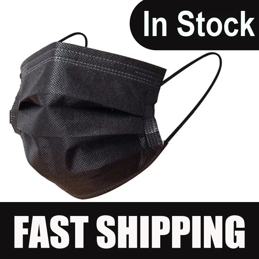 Black Face Mask Mouth Cover Protect Mouth Nose Soft And Breathable Protection Facemask Mascarilla Mouth-muffle Face Cover masque