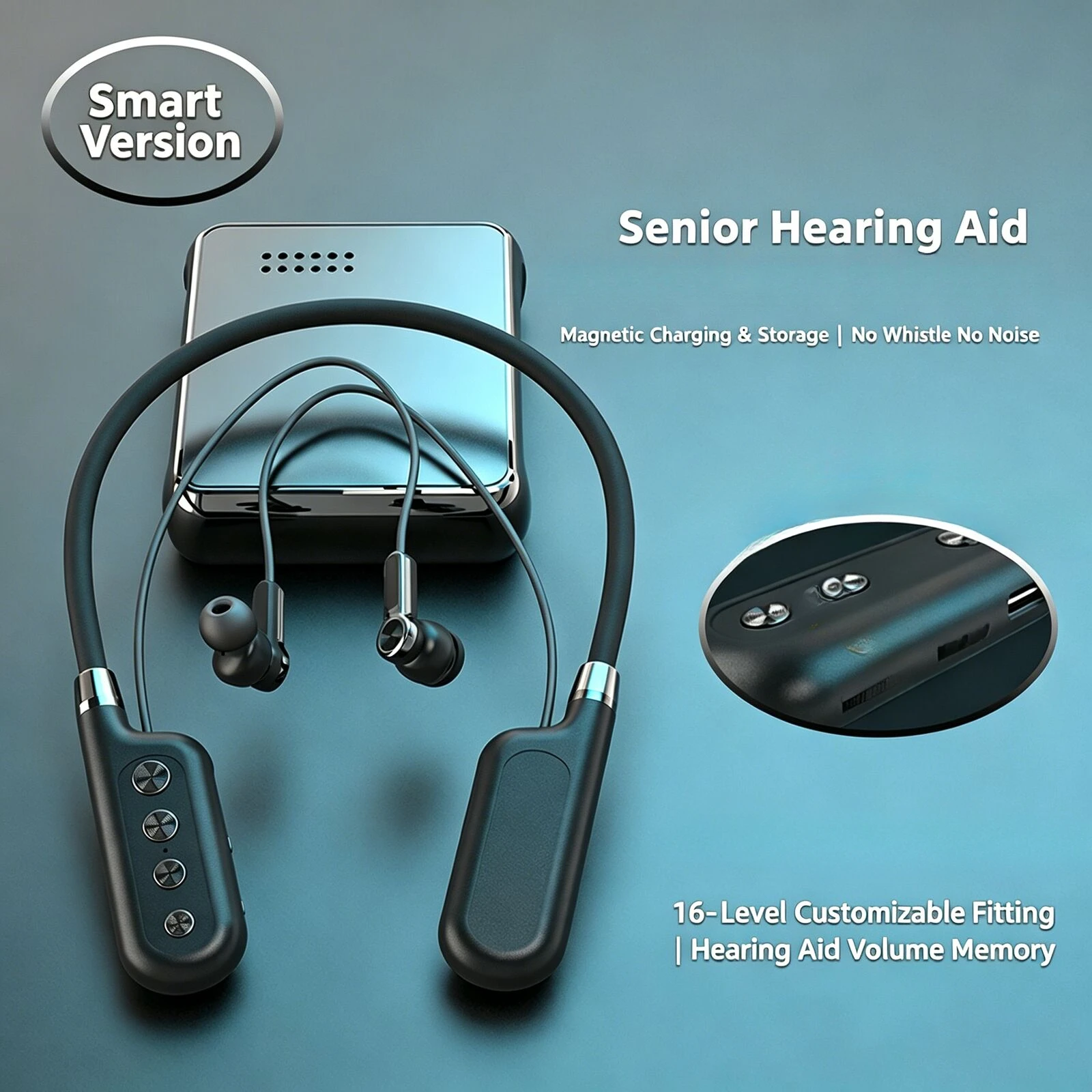 2 In 1 Neckband Headphones With Bluetooth 5.5 Sound Enhancement Dual Independent Volume Control Ultra Long Working Battery Life