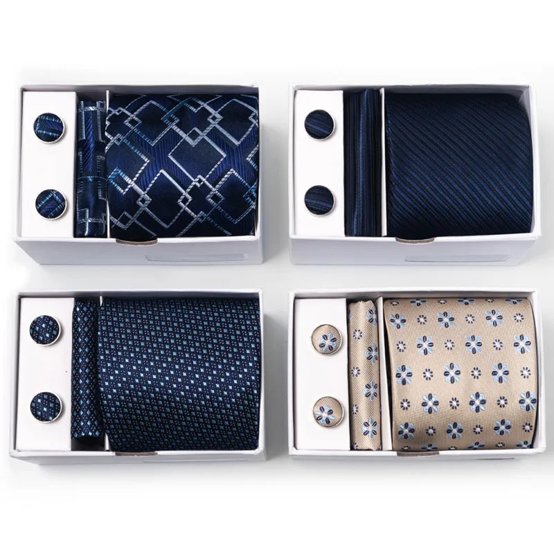 New Men's Flower Polka Dot Multi-color Spot Gift Box 5 Sets Group Tie Business Dress Wedding Office Tie