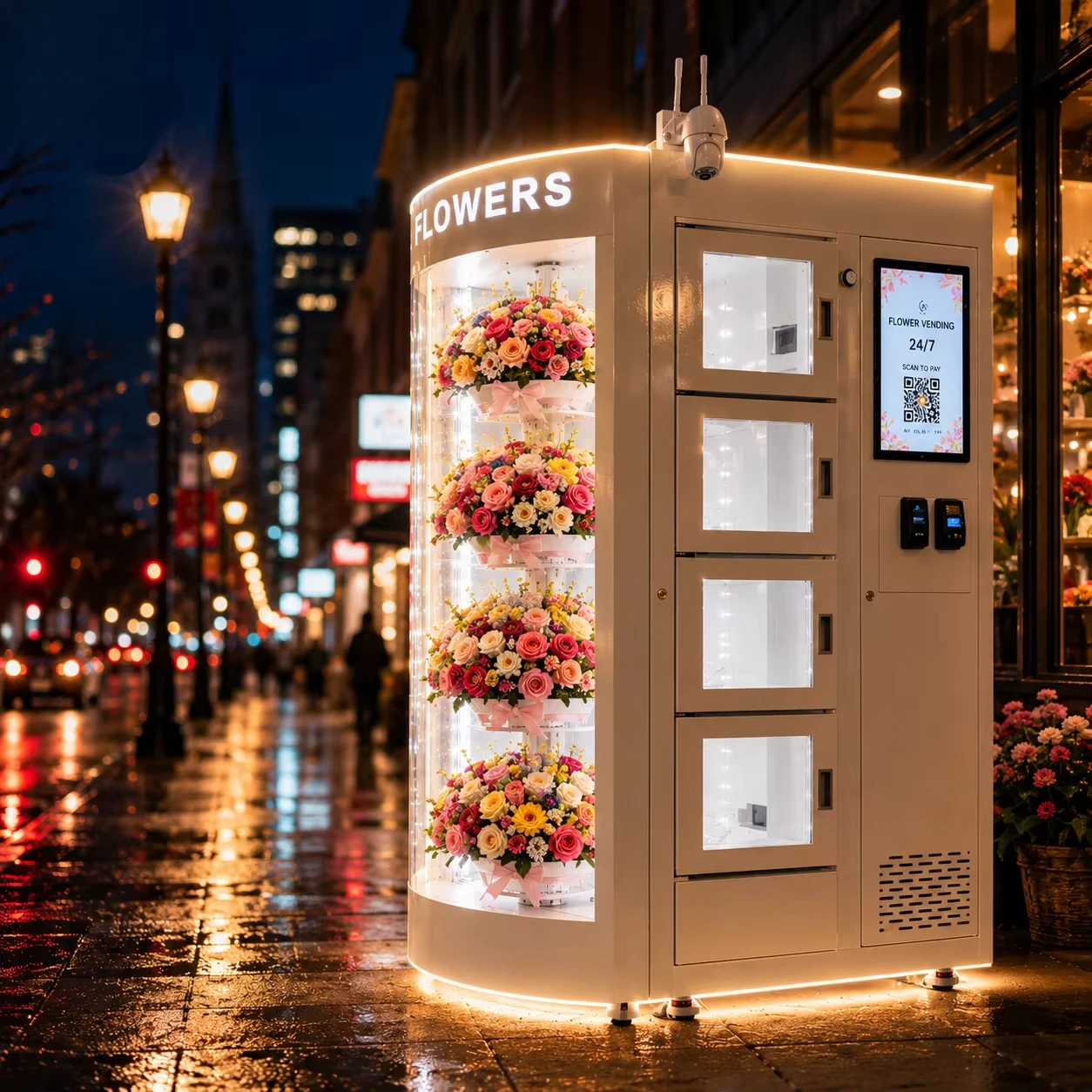 FOODLINE Outdoor Anti-rust Flower Vending Machine Automatic Fresh Floral Vending Unit For Park And Scenic Spot Retail