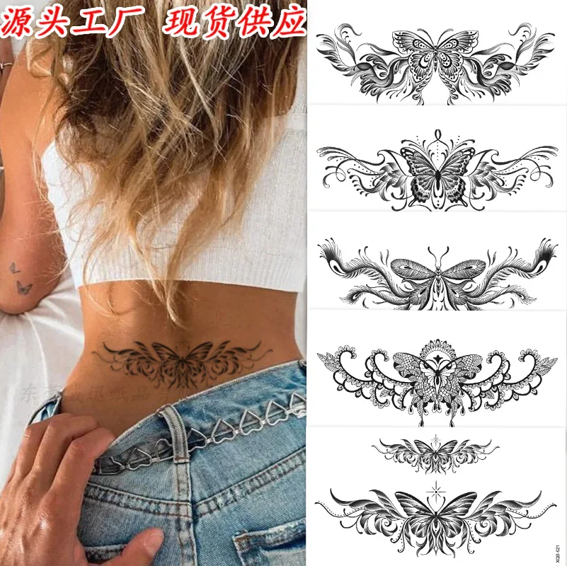Small full arm tattoo stickers, flower letters, plain flower tattoo stickers, spot stickers tattoo