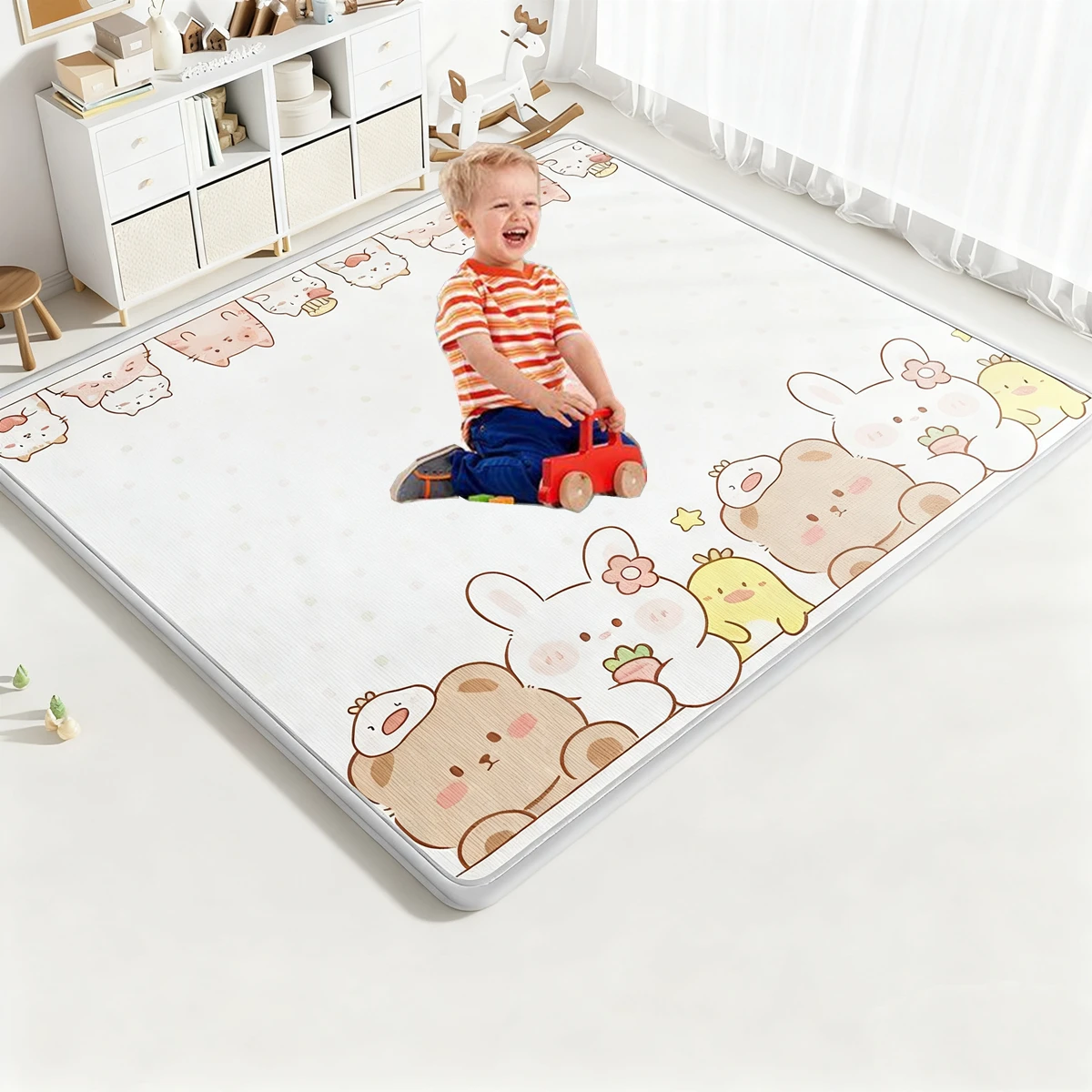 Baby Crawling Play Mats 2 Thickness Options Cartoon New Pattern Thicken Folding Mat Carpet Play Mat for Children's Safety Mat