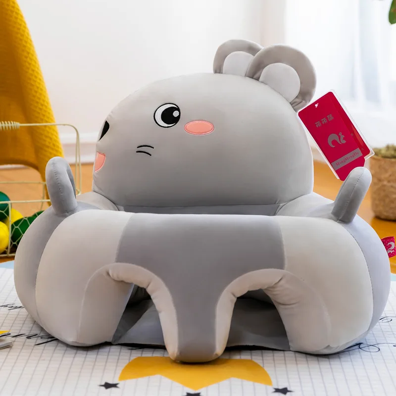 Baby and Toddler Learning Chair Plush Baby Safety Anti-fall Learning Seat Removable and Washable Cartoon Sofa