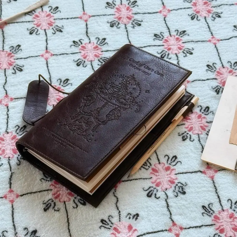 Vintage Black Notebook PU Leather Blank Kraft Diary Note Book Journal Sketchbook Stationery School Office Supplies