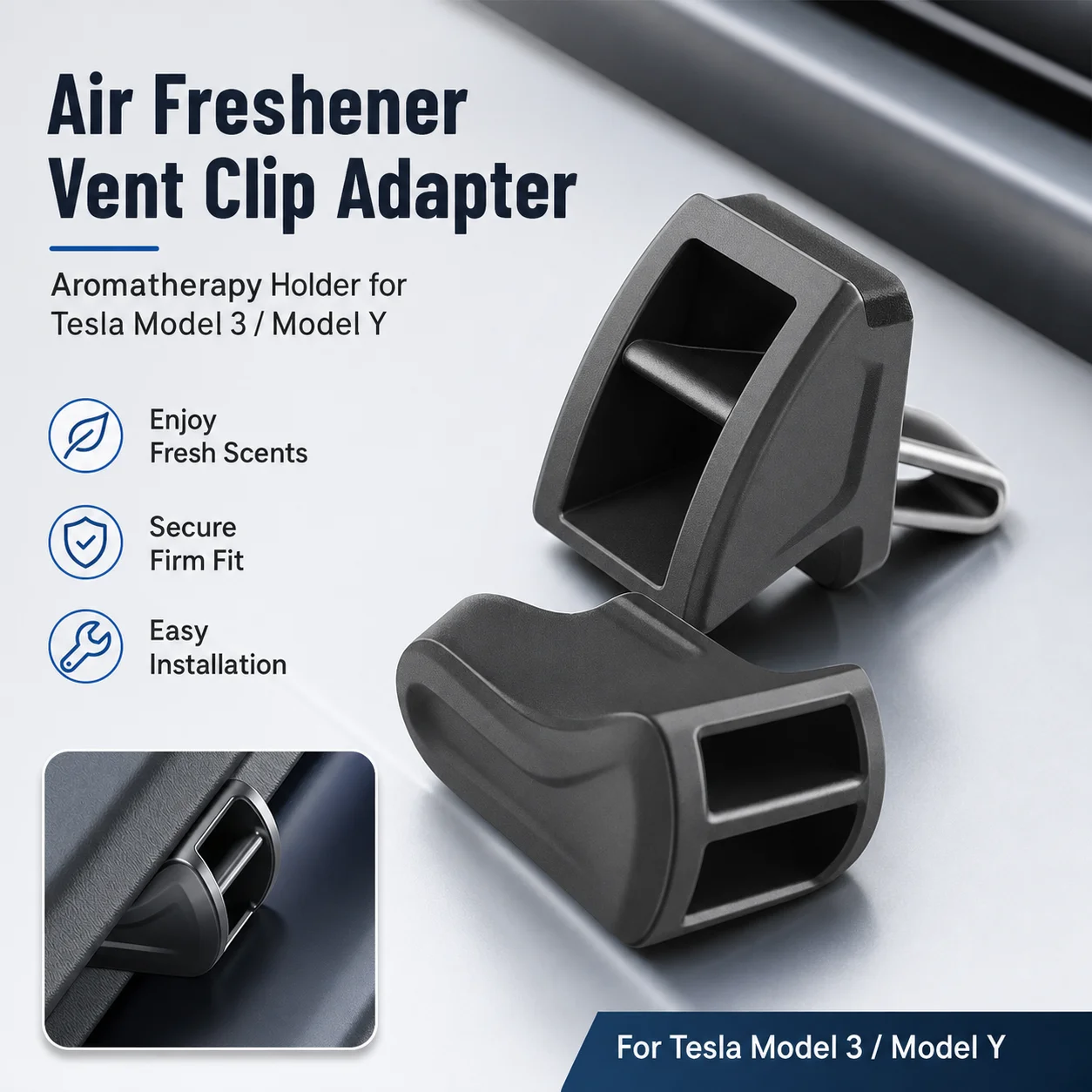 Car Air Freshener Vent Clip Adapter Aromatherapy Holder For Tesla Model 3 Model Y Auto Interior Accessory
