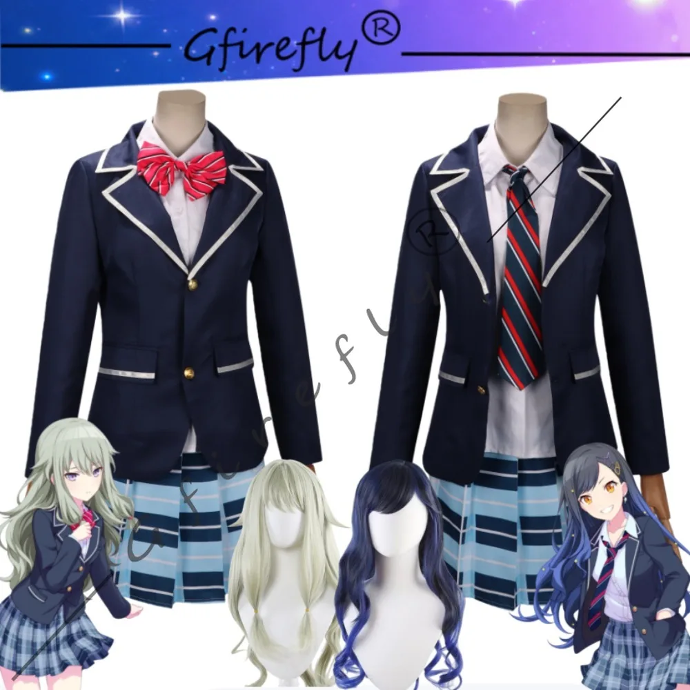 Project Sekai Kusanagi Nene Kamiyama High School Uniform Cosplay Costume Character Same Style Wig Stage Performance Costume