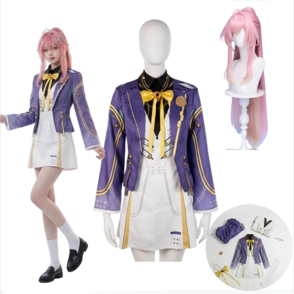 Wuthering Waves Aemeath School Uniform Cosplay Costume Same Style Full Set Adult Women Erformance Halloween Comic Con Outfit