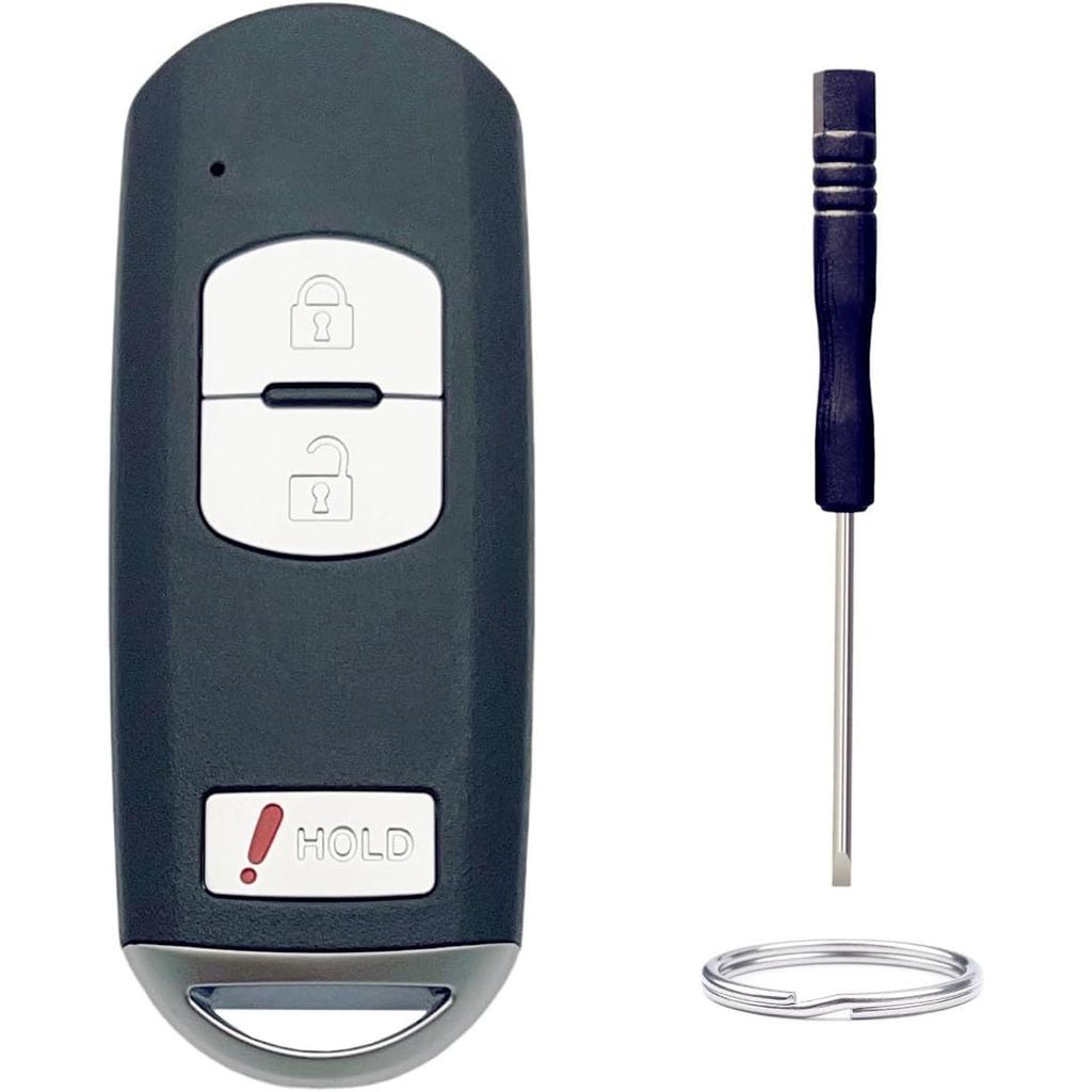 Key Fob Shell Replacement for Mazda 3 CX-3 CX-5 WAZSKE13D01 662F-SKE13D01 3 Button Car Keyless Entry Remote Control Key