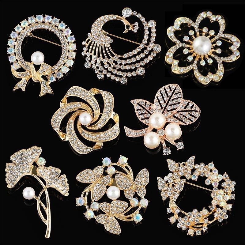 Broche moda high-end redondo high-end requintado Anti-reflexo nobre Corsage camisola pino acessórios