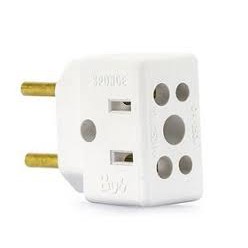 kit com 3 pino de tomada adaptador benjamin bob esponja  T plug 3 saidas 10a