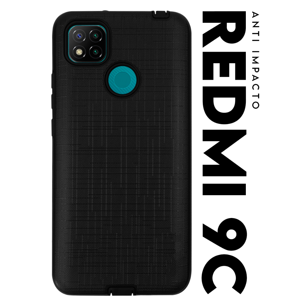 Capa Capinha Case Armadura para Redmi 9c 9 India 9 Activ tela 6.53 pol Protetora Resistente Anti-Impacto Anti-Shock