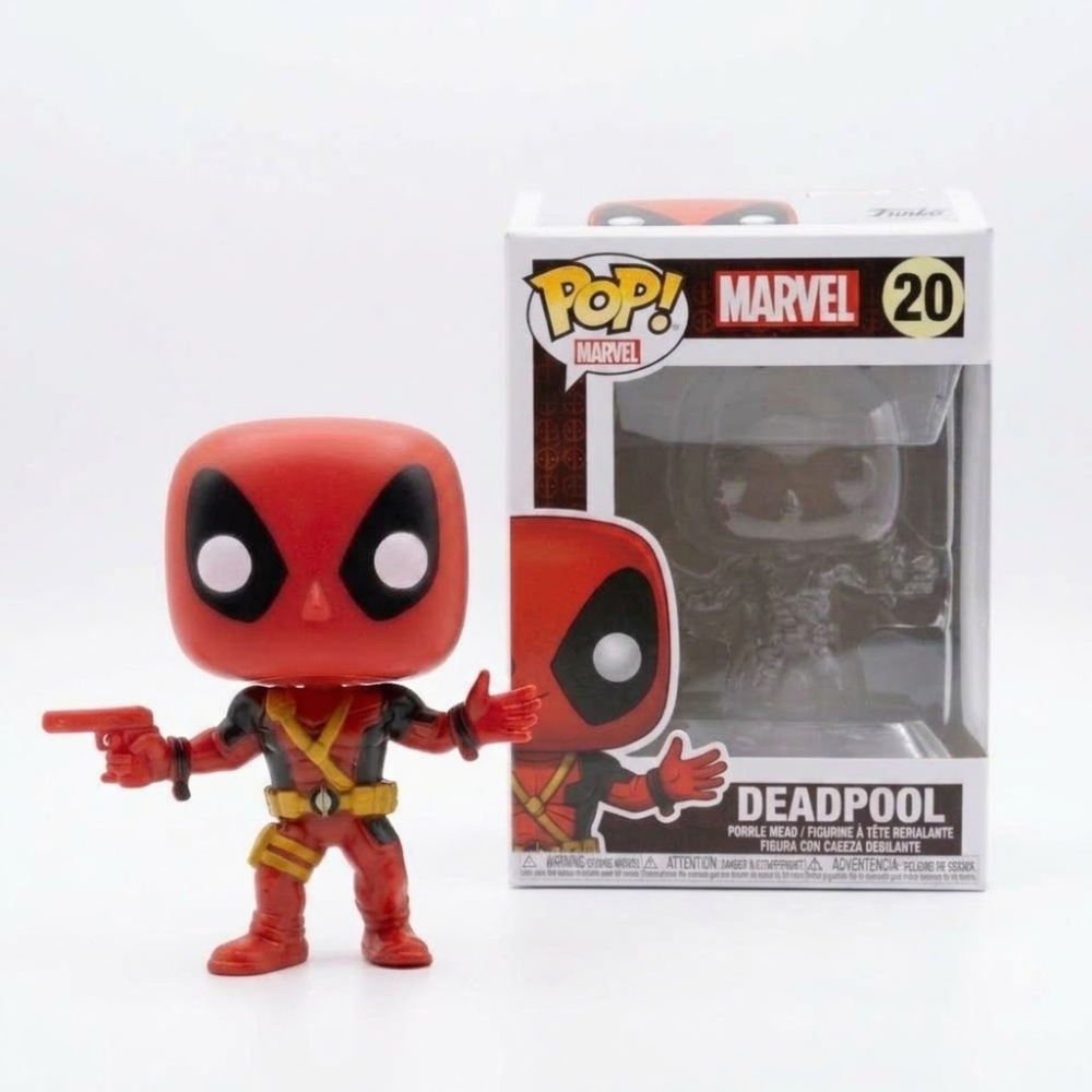 Deadpool Boneco Colecionável C/ Caixa Miniatura Super Herói Geek Decoração Quarto Presente