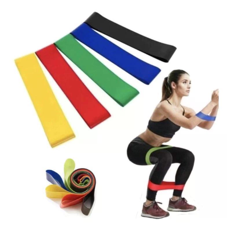 Kit 15 Mini Bands Exercícios Pernas Glúteos Treino em Casa