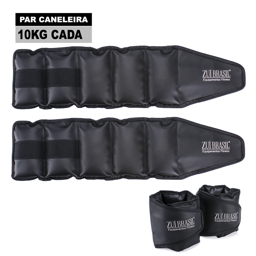 Caneleira Tornozeleira 10kg Peso Perna Musculaçao Academia Treino Funcional Profissional