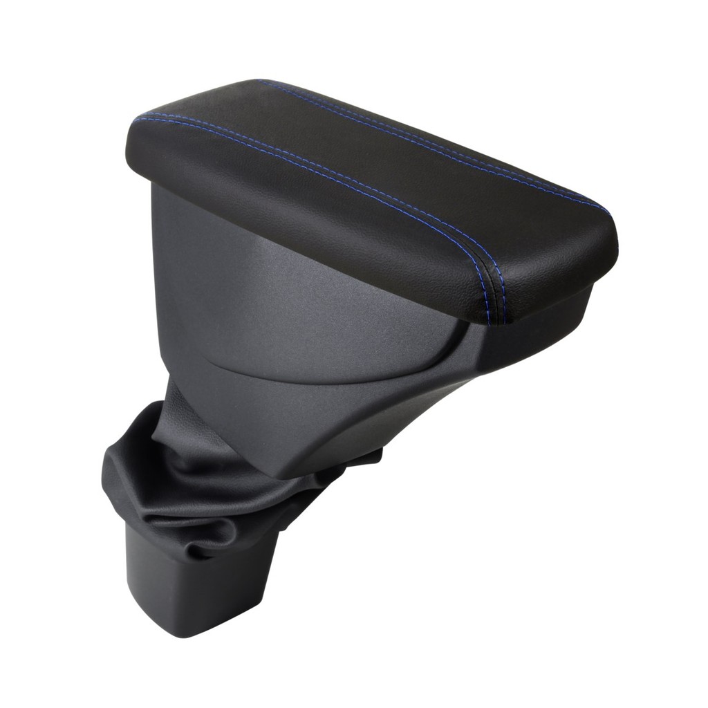 Apoio de Braço Chevrolet Cobalt couro preto costura azul (Todos)
