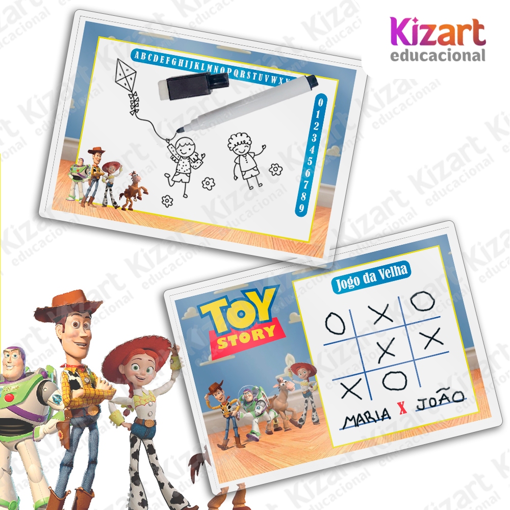 Lousa Mágica + Caneta Com Apagador Lembrancinha Festa Infantil Tema Toy Story