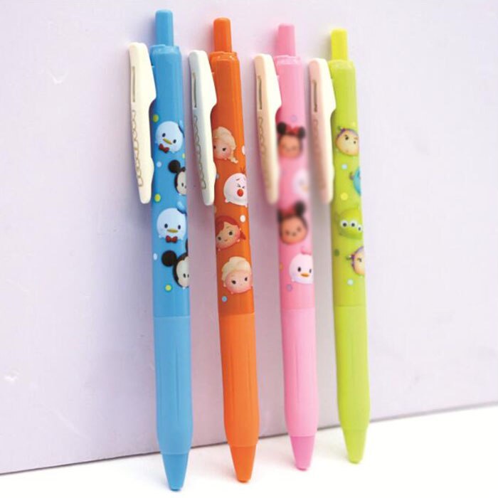 Caneta Click Tsum Tsum Disney Toy Story Frozen Minnie Daisy Kawaii Tinta Gel Preta 0.5mm